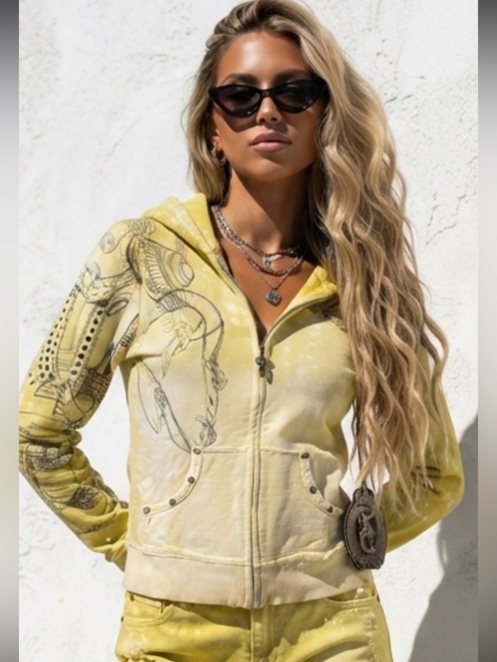 Key Closet | RARE Women’s / Juniors ombre’ Swarovski crystals hoodie NWT XS